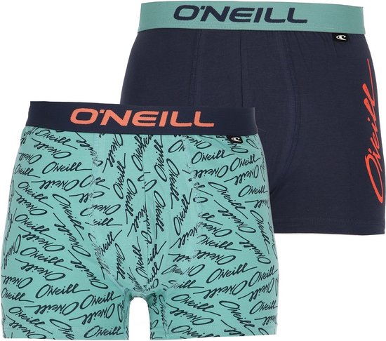 O'Neill premium heren boxershorts 2-pack - script - maat M