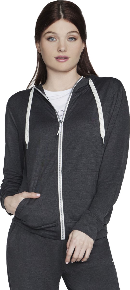 Skechers Godri Swift Full Zip Hoodie JA69-BKCC Vrouwen Sweatshirt Grijs