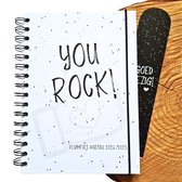 You Rock! Pluimpjes agenda schooljaar 2024/2025 - Hardcover - A5 formaat - met gratis goodies - Liefs op papier