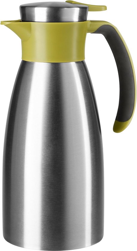 Emsa Soft Grip Thermoskan 1 Liter - Roestvrij Staal, 12 Uur Warm, 24 Uur Koud, Lekvrij, Antislip Handgreep