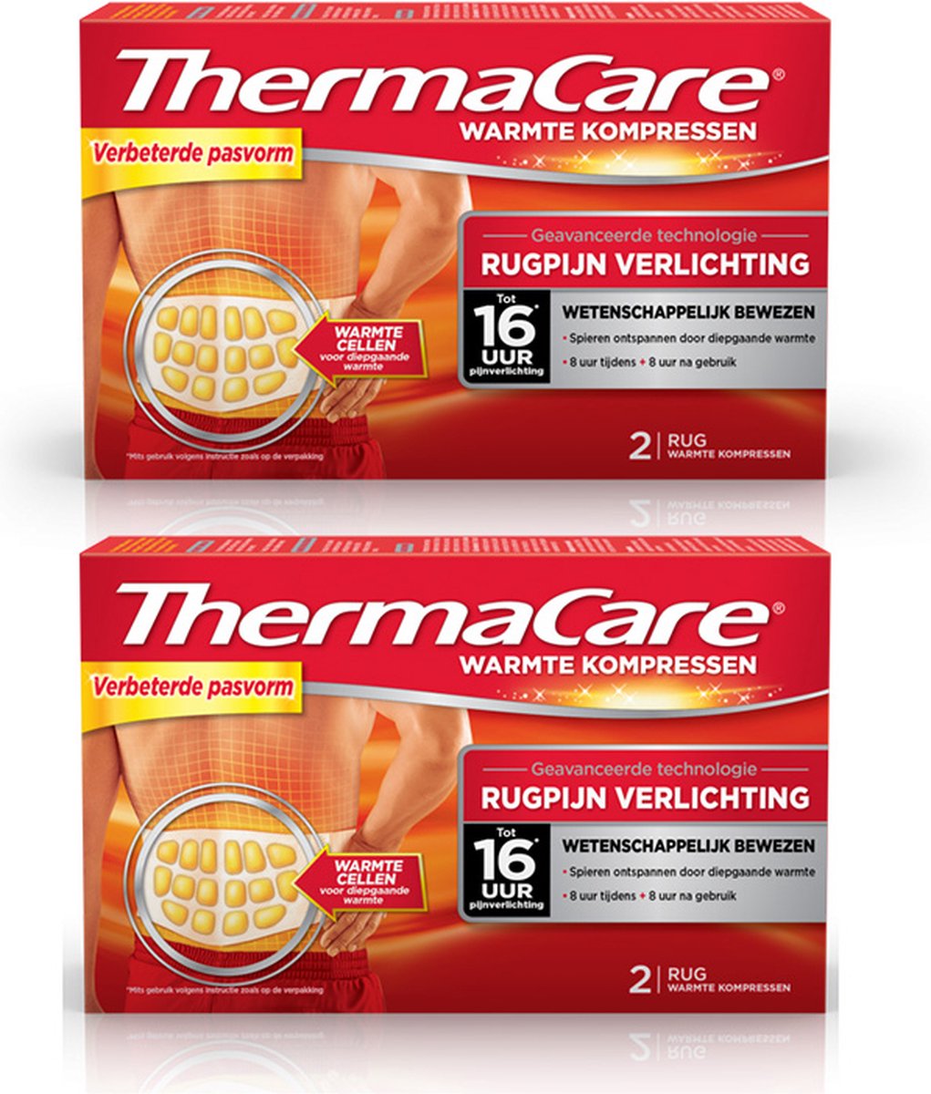 Goedkoopste ThermaCare Warmte Kompressen Rugpijn 2x2 stuks