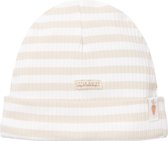 Little Dutch Newborn Naturals Stripe - Babymuts - Maat 44/56 – Zandkleurig - Wit