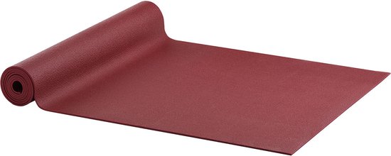 Yogamat Studio PVC extra lang Bordeaux - Ecoyogi – 200 x 61 cm – dikte 4,5 mm – Ökotex certificaat