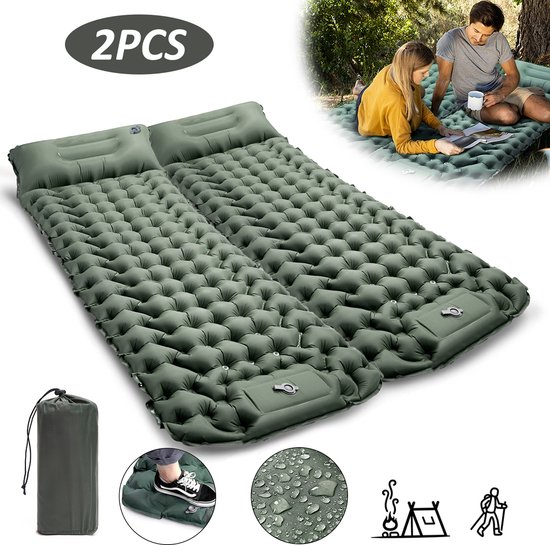 CALIYO Slaapmat – Zelfopblazend Camping Matras – Lichtgewicht & Compact – Waterafstotend, Slijtvast & Scheurbestendig – Outdoor Slaapmat 1/2 Persoons