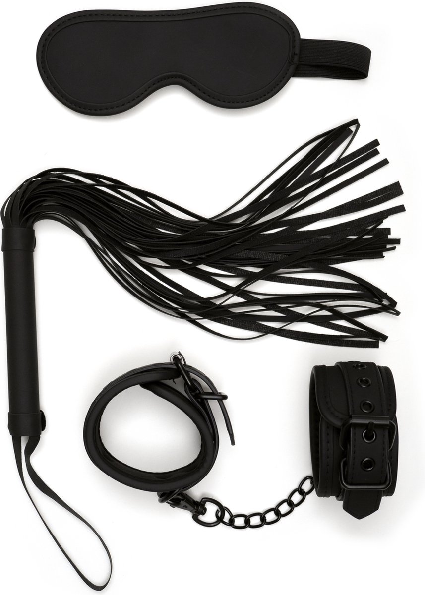 Goedkoopste Flex BDSM Kit 5 (3stk.) - Handboeien - Masker - Flogger Flex Bondage - BDSM - Koppels - Seksspeeltjes