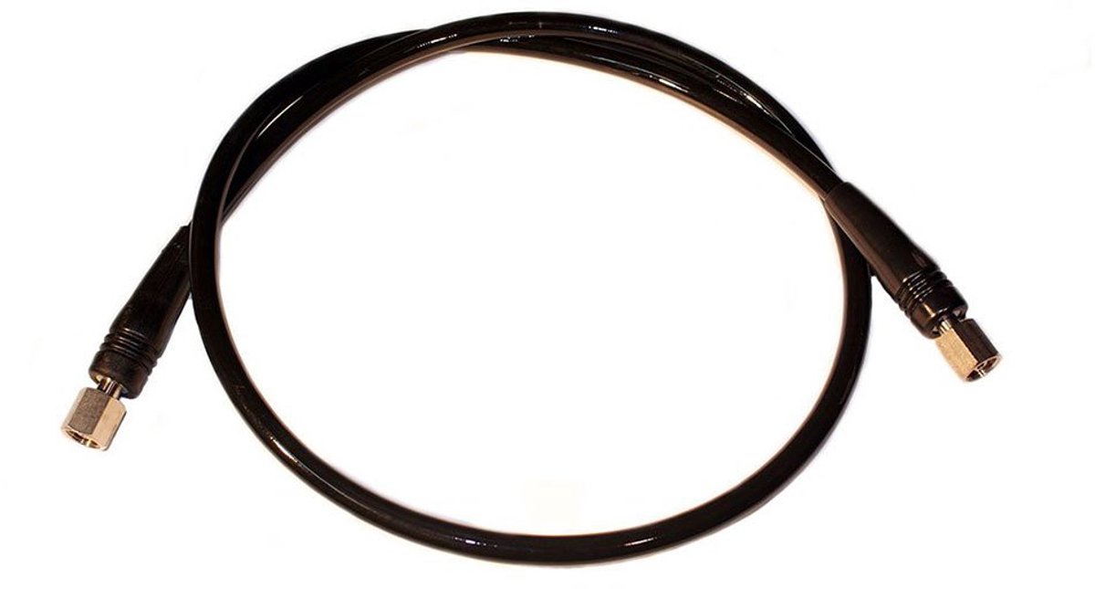 Metalsub Staal Vulslang 1/4 Bsp Carbon Vrouwelijk Zwart 100 cm