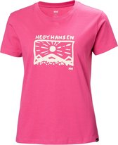 Helly Hansen Damen T-Shirt Damen T-Shirt F2F Organic Cotton T-Shirt Cascadia 163018 Rosa-L