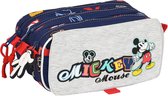 Pennenetui met 3 vakken Mickey Mouse Clubhouse Only one Marineblauw (21,5 x 10 x 8 cm)