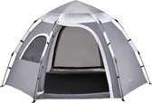In And OutdoorMatch Tent Darius - Automatisch - 240x205x140 cm - Grijs - Innovatief systeem