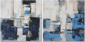 Schilderij DKD Home Decor 100 x 2,8 x 100 cm Abstract Modern (2 Stuks)