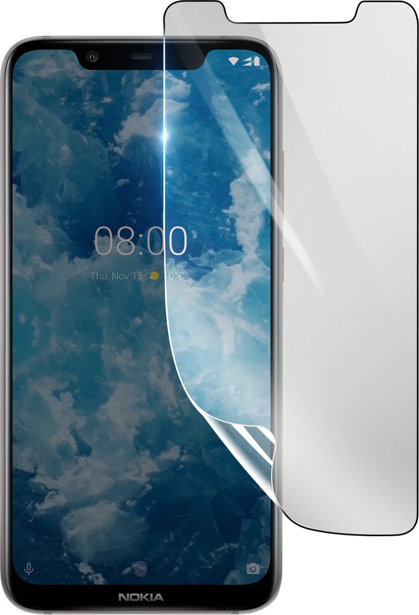 3mk, Geschikt voor Nokia 8.1, Schokbestendige Hydrogel Screenprotector, Transparant