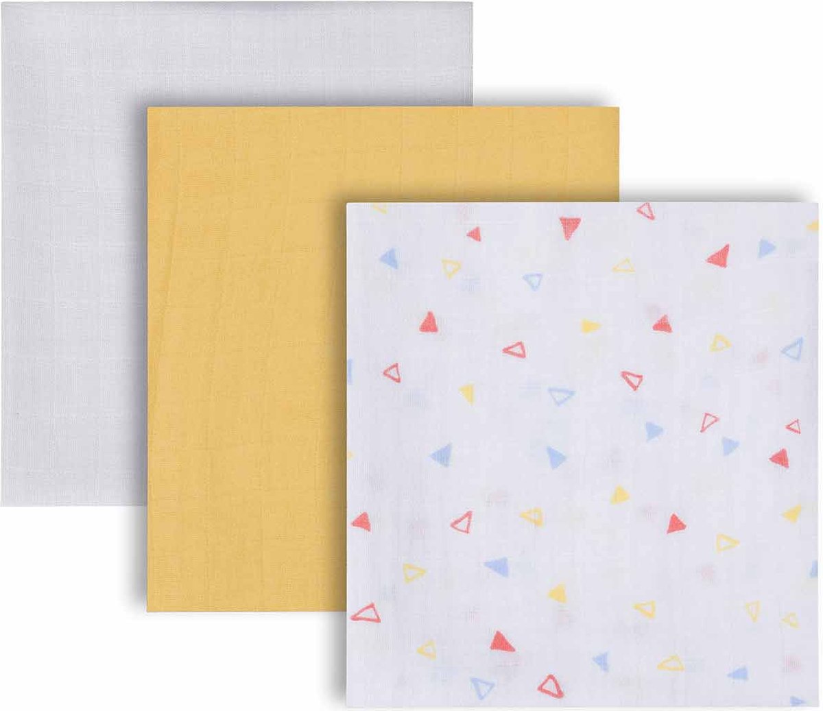 Bamboe baby hydrofiel doeken | 70x70cm | Geel | 3 stuks | ClevaMama