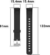 Wit Silicone Band Voor De Fitbit Luxe - Large | Siliconen Polsbandje - Verstelbaar - Gespsluiting - 160-220mm - Wit - Watchbands-shop.nl