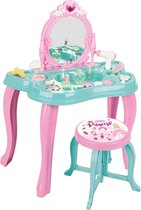 Pilsan Magic Speelgoed Make-uptafel - Tafel Met Spiegel En Kruk + Accessoires - Met Geluid - Lila/Roze/Mintgroen - 21-delig