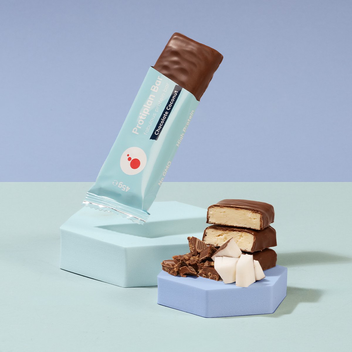 Goedkoopste Protiplan | Fabulous Protein Bar | Coconut | 64 stuks | 64 x 45 gram | Low carb snack | Eiwitrepen | Koolhydraatarme sportvoeding | Afslanken met Proteïne repen | Snel afvallen zonder hongergevoel!