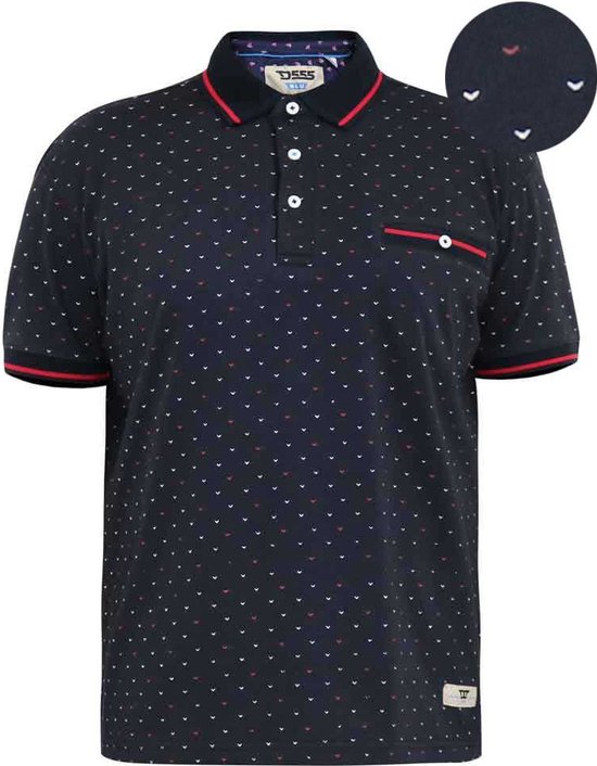Duke-555 Ashwell Polo Blauw Taille 4XL BIG TAILLE HOMME