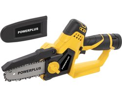 Powerplus Accu-mini-kettingzaag POWXG1040 - Snoeizaag op batterij van 12 V, met accu en lader, zaagblad van 159 mm met 14 T, tuingereedschap