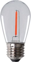 LED E27 ST45 Filament lamp - 0,9W - Rood - 20Lm - Geschikt voor prikkabel
