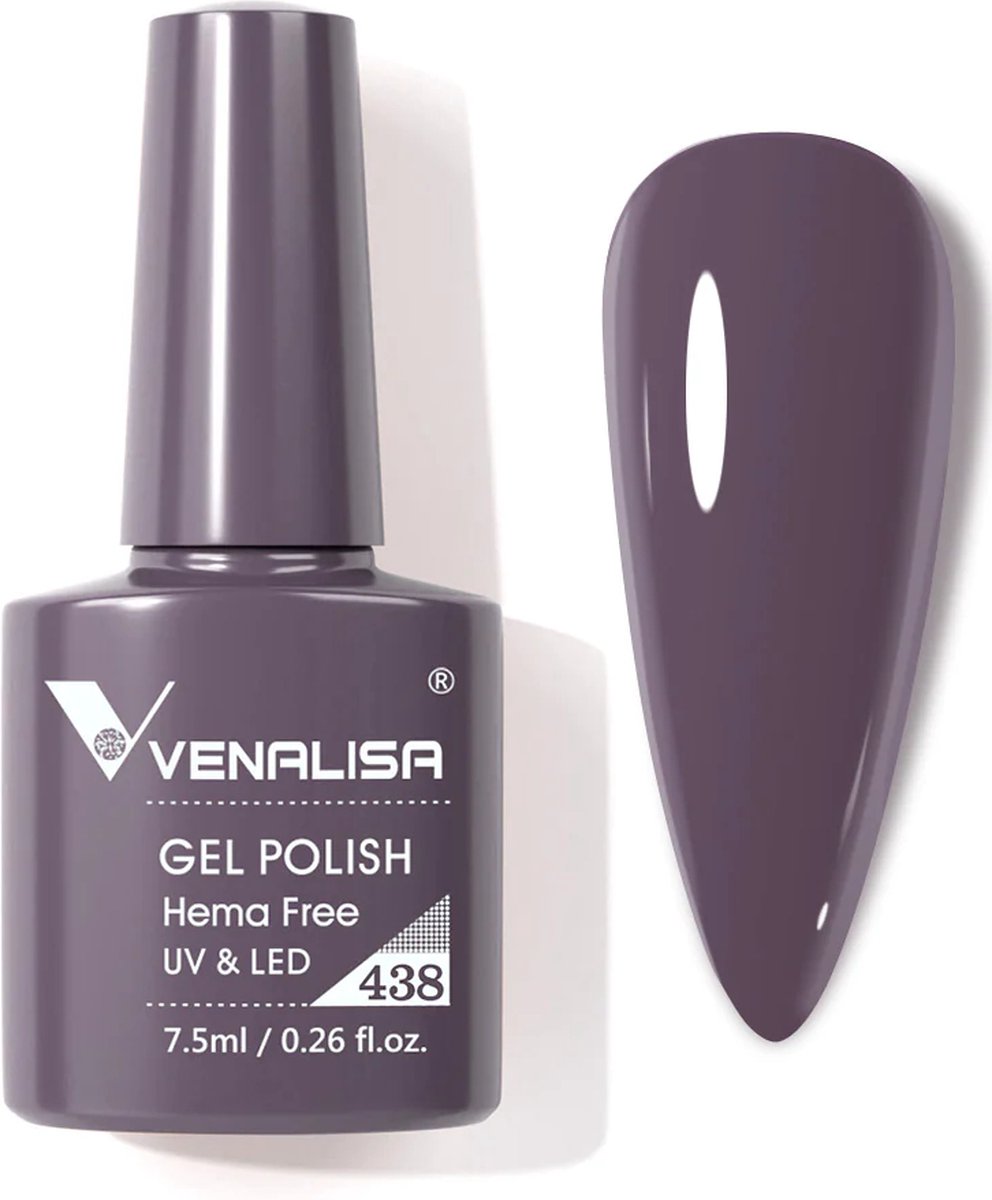 Venalisa Gellak Purple Taupe - 7.5 ml - Taupe Gellak - Gellak Paars - Gellak Taupe - Paarse Gellak - Gellak Kleuren - Venalisa Gellak - Gellak Nagellak