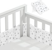 Baby bedomrander set van 2 Ademende mesh- bedbumper - bed zijbeschermers - anti stootrand 320x27cm & 150x27cm