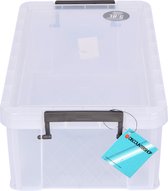 Durzaam Opbergbox 5.8 Liter | Stevig & Sterk Polypropyleen | 35cm x 20cm x 12,5cm | Transparante Opbergdoos voor Diverse Spullen