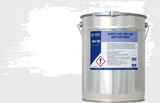 Peinture pour béton Wixx AQ 200 HD , 2,5 L, Wit