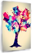 Tableaux d'arbres - Décoration murale nature - Peinture sur toile Feuilles - Tableaux modernes - Toile - Art mural 40x60 cm
