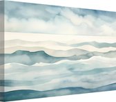 Tableau océan - Tableaux d'art abstrait - Tableau sur toile Minimaliste - Décoration murale classique - Peinture sur toile - Décoration de bureau 90x60 cm