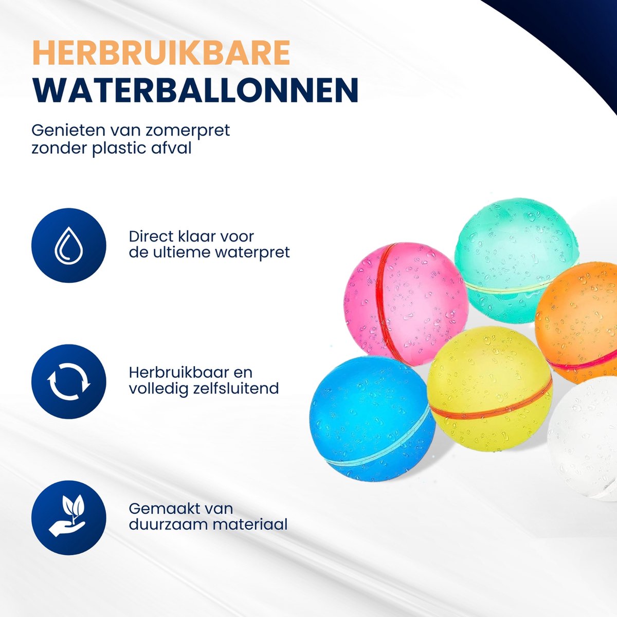 CaptainXL Waterballonnen - Herbruikbare Waterballonnen - Zelfsluitend Waterballonnen - Waterspeelgoed - Waterspeelgoed voor Buiten - Speelgoed - Duurzaam - 16 Stuks — afbeelding 2