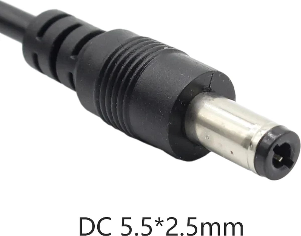 DrPhone VA2 Voeding Adapter AC/DC - 12V 2A - Universele Lader – 50/60hz – Plug 5.5mm x 2.5mm – Zwart — afbeelding 4