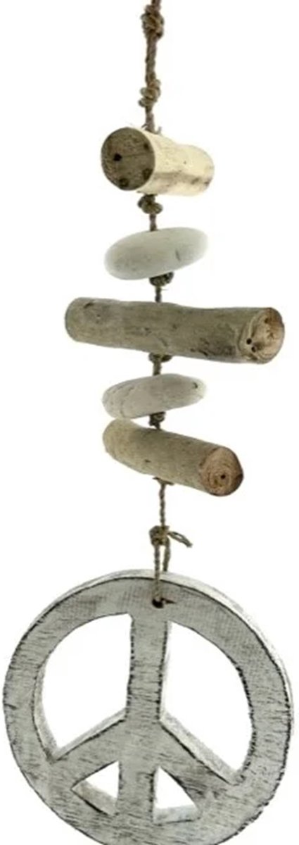 Hanger Monica peaceteken wit