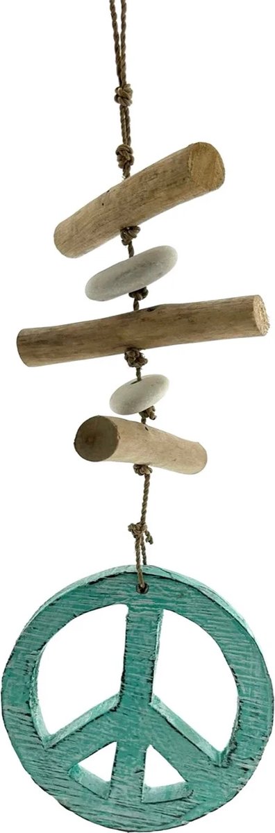 Hanger Dani peaceteken turquoise