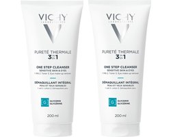 Vichy Pureté Thermale Micellaire Reinigingslotion 3-in-1 - voor elk huidtype waaronder een gevoelige huid- 2 x 200ml
