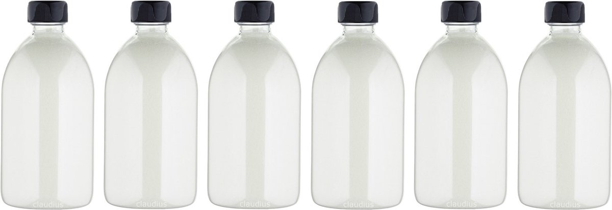 Goedkoopste Scrubzout White Lotus - 650 gram - Fles met zwarte dop - set van 6 stuks - Hydraterende Lichaamsscrub