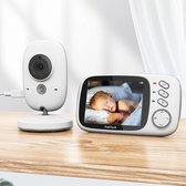 Smart-Shop TakTark 3,2 Inch Draadloze Video-Babyfoon Met Slaapliedjes Auto-Nachtzicht Tweerichtingsintercom Temperatuurbewaking - Babymonitor - Wit