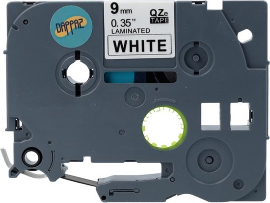 Dappaz - 3 stuks Brother Compatible Labeltape TZe-221 Zwart op Wit 9 mm x 8 m - tze221 - Geschikt voor de Brother P-touch labelprinters