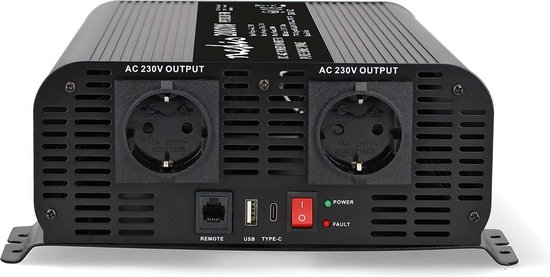Green Cell® 1000W/2000W Zuivere sinusgolf Omvormer 12V