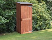 LBB Tuinkast - Opbergkasten met deuren - Tuinhuis - Tuinschuur - Schuur voor gereedschap - Natuur -hout - 80 x 65 x 173 cm