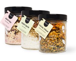 Pineut ® Cadeau Vrouw - Cadeauset Vrouw - Home Spa - Facial Steam, Voetbad & Badzout - Cadeau voor Haar - Verwen Moment - Relax Cadeauset