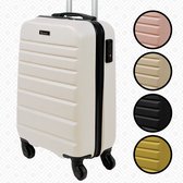 Handbagage koffer - TSA slot - Reiskoffer - Anti-diefstal - 35 L - 54 x 34 x 20 cm - Beige