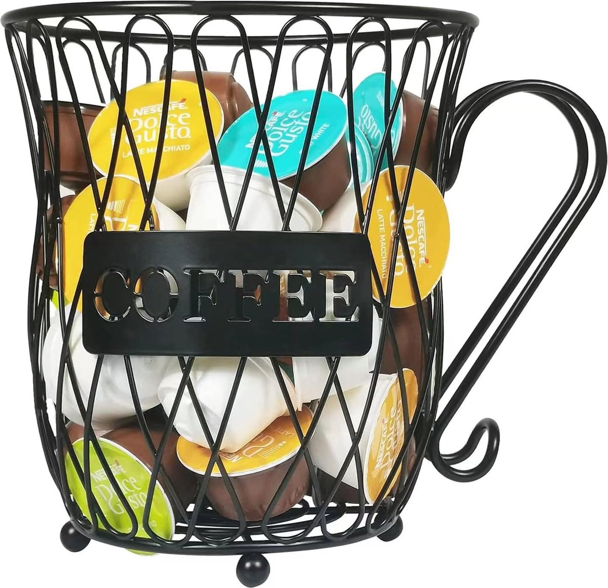 Bekerhouder koffiecapsule-organizer met grote capaciteit opbergorganizer voor 50 k kopjes kcups pod-organizer voor koffiebar-accessoires en -decoratie koffiepad voor toonbank