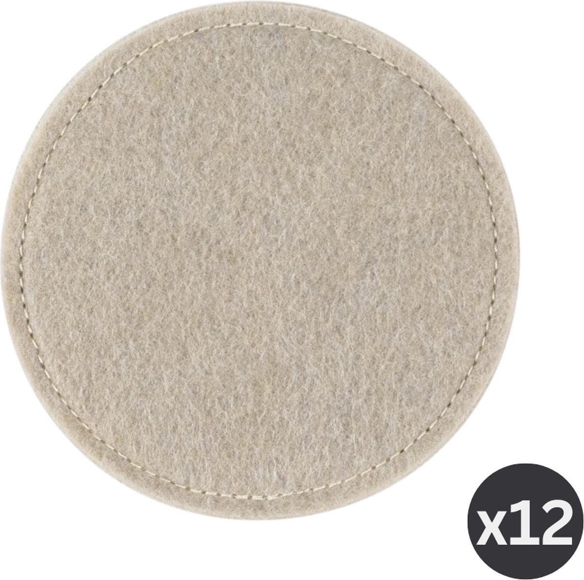 Glasonderzetter NUNO, 10 cm, ivoor, SET/12