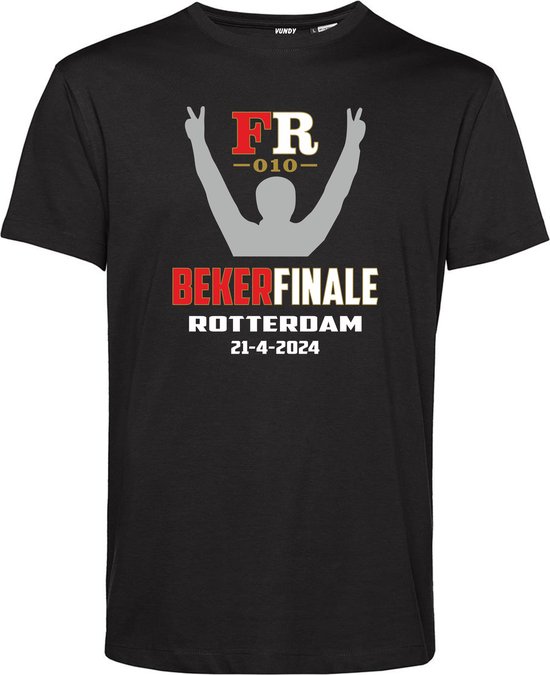 T-shirt Bekerfinale 2024 | Feyenoord Supporter | Shirt Bekerfinale | Zwart | maat XS