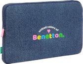 Laptophoes Benetton Denim Blauw 15,6'' 39,5 x 27,5 x 3,5 cm