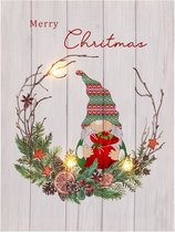 Schilderij Kerstmis Multicolour Hout Canvas 30 x 40 x 1,8 cm