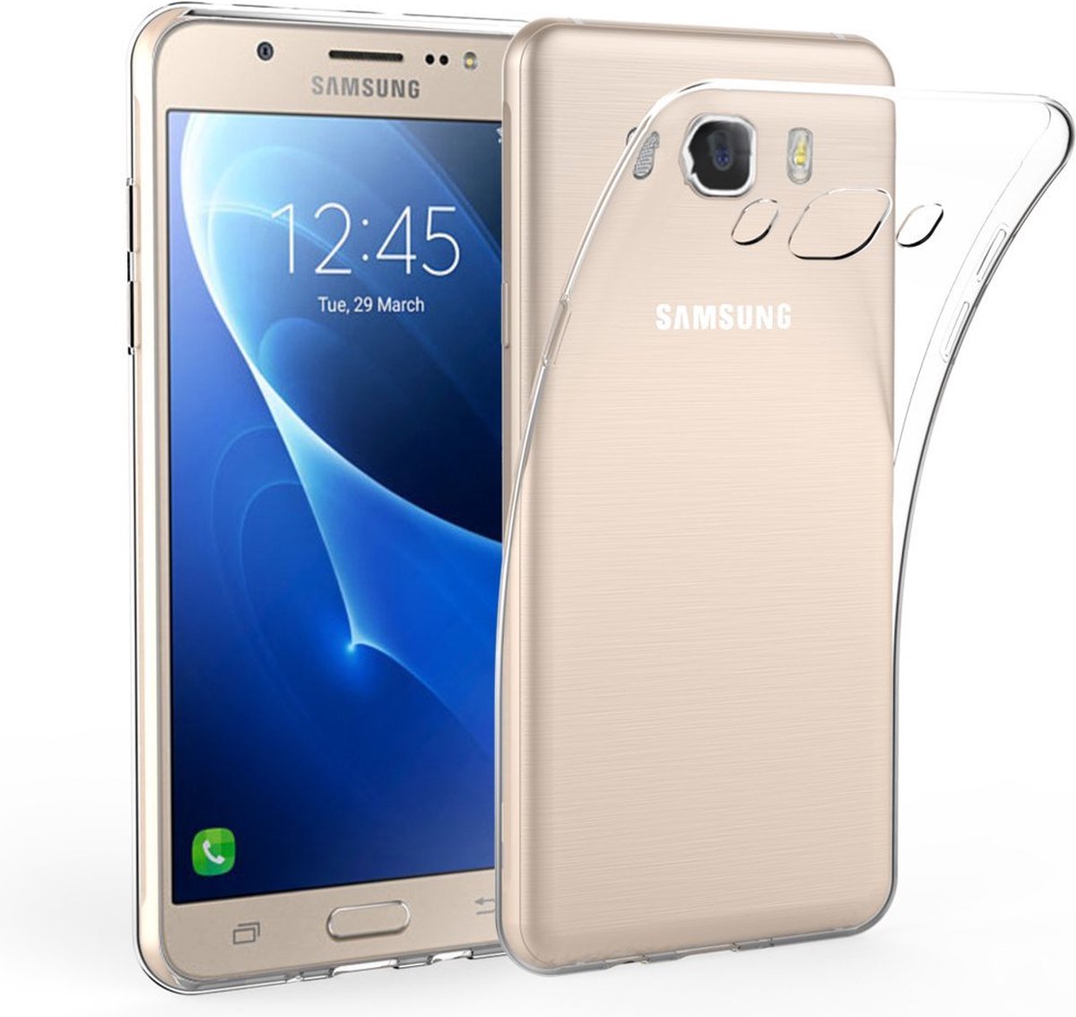 Hoesje voor Samsung Galaxy J7 2016 backcover Shockproof siliconen Transparant