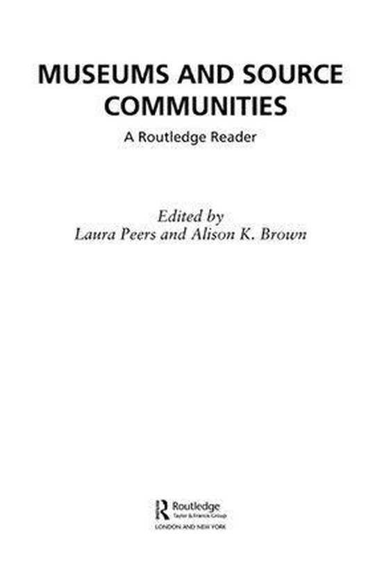 Museums and Source Communities - cover
