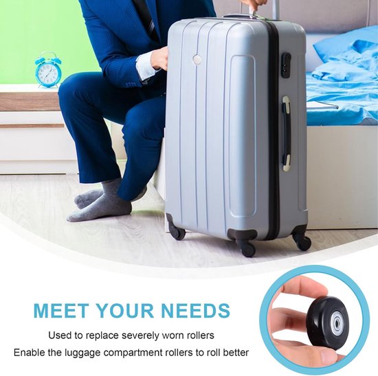 1 Paar Koffer Reservewielen, A35 Swivel Bagage Vervanging Spinner Wielen Mute Trolley Wiel Zwenkwielen voor Reiskoffer