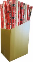 Inpakpapier Sinterklaas Consumentenbox 50 rollen- Breedte 70 cm - 2m lang