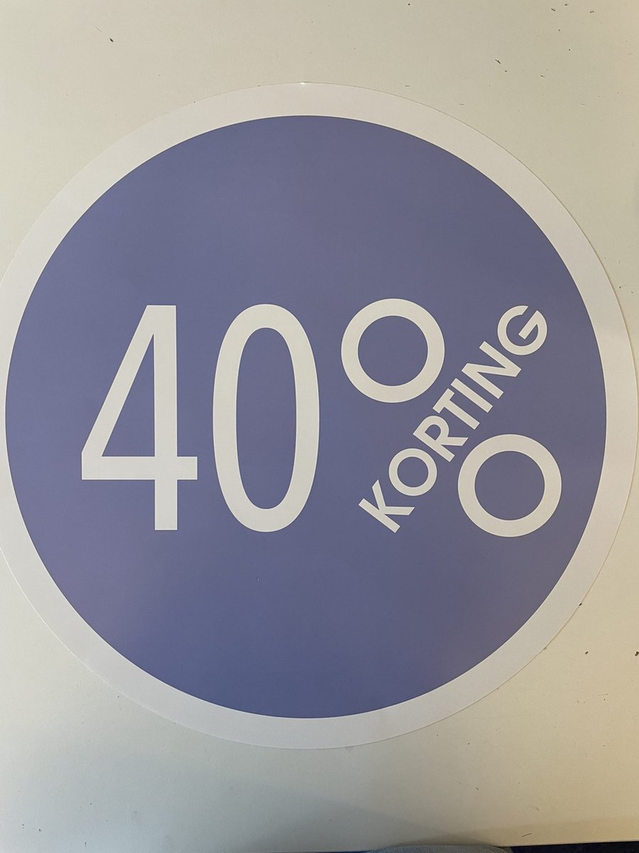 Raambiljet 40% korting Cirkel 48 cm